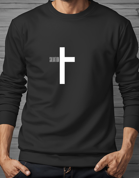 Salvation Sweater (white text)