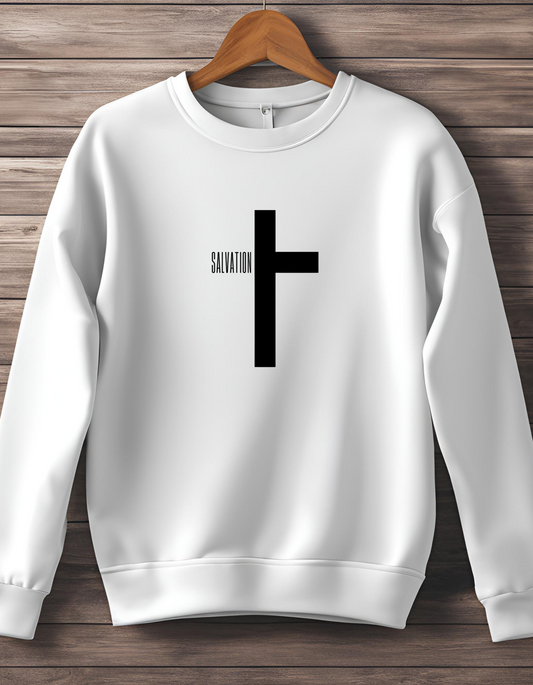 Salvation Sweater (black text)